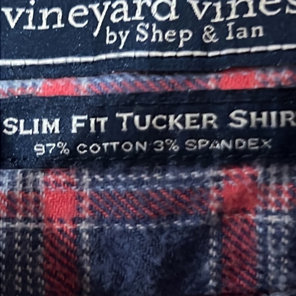 Vineyard Vines plaid flannel button down - Picture 5 of 8